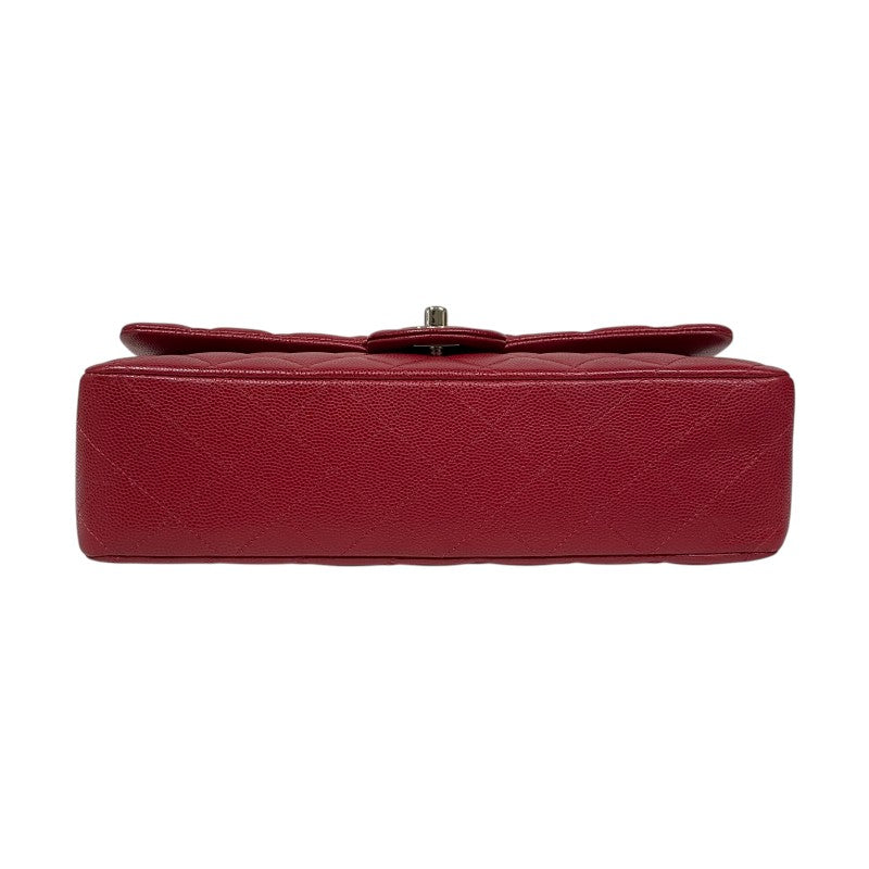 シャネル CHANEL マトラッセ25 A01112 レッド シルバー金具 キャビアスキン レディース ショルダーバッグ