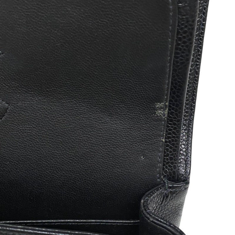 シャネル CHANEL マトラッセ25 A01112 ブラック ゴールド金具 キャビアスキン レディース ショルダーバッグ