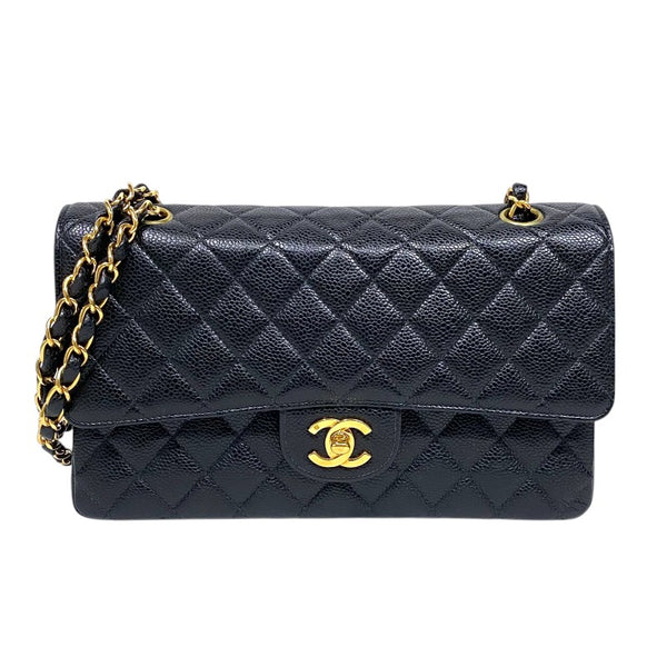 シャネル CHANEL マトラッセ25 A01112 ブラック ゴールド金具 キャビアスキン レディース ショルダーバッグ