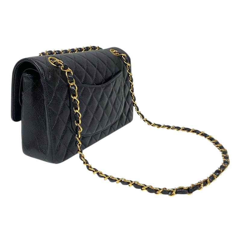 シャネル CHANEL マトラッセ25 A01112 ブラック ゴールド金具 キャビアスキン レディース ショルダーバッグ