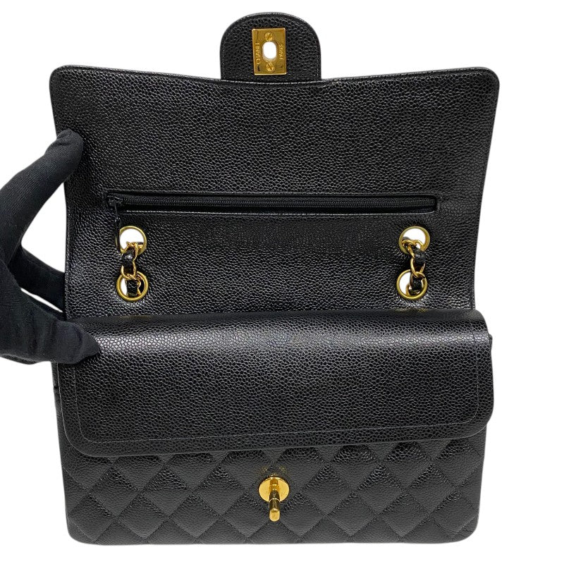 シャネル CHANEL マトラッセ25 A01112 ブラック ゴールド金具 キャビアスキン レディース ショルダーバッグ