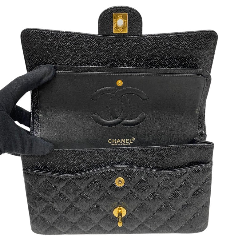 シャネル CHANEL マトラッセ25 A01112 ブラック ゴールド金具 キャビアスキン レディース ショルダーバッグ