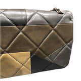シャネル CHANEL ボーイシャネル　フラップバッグ ブラック×ブラウン×カーキ ラムスキン レディース ショルダーバッグ