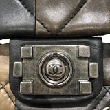 シャネル CHANEL ボーイシャネル　フラップバッグ ブラック×ブラウン×カーキ ラムスキン レディース ショルダーバッグ