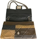 シャネル CHANEL ボーイシャネル　フラップバッグ ブラック×ブラウン×カーキ ラムスキン レディース ショルダーバッグ