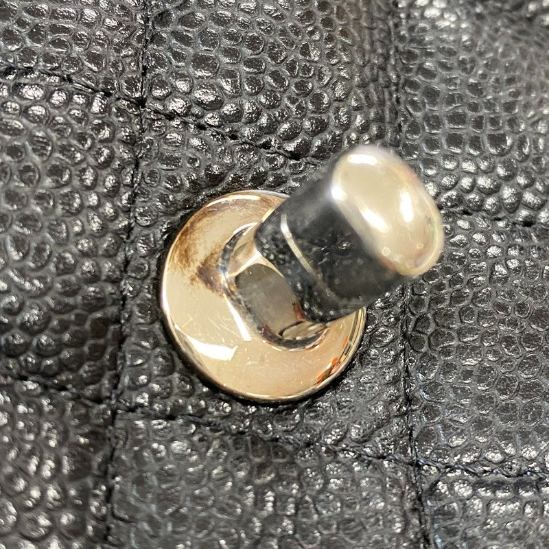 シャネル CHANEL マトラッセ25 A01112 ブラック シルバー金具 キャビアスキン レディース ショルダーバッグ