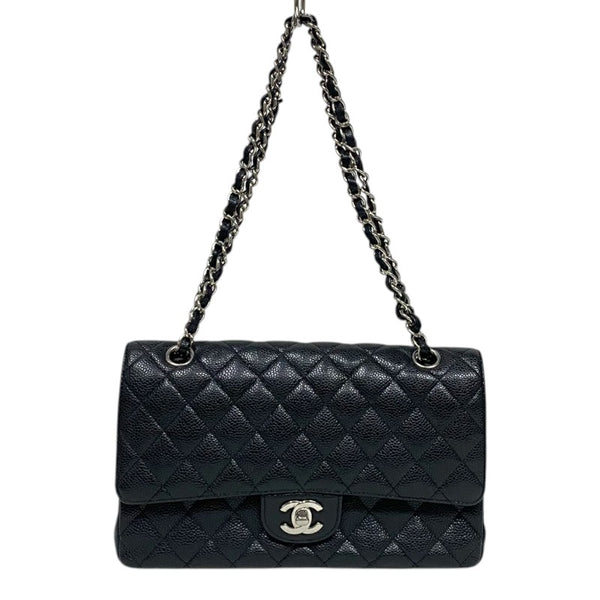 シャネル CHANEL マトラッセ25 A01112 ブラック シルバー金具 キャビアスキン レディース ショルダーバッグ