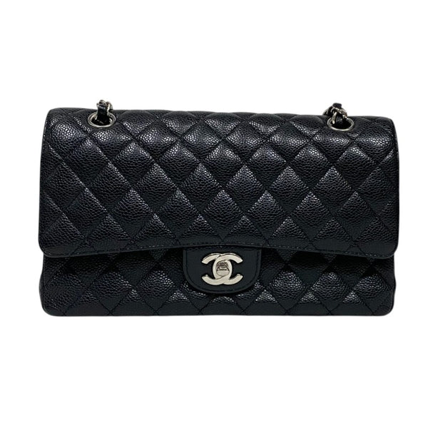 シャネル CHANEL マトラッセ25 A01112 ブラック シルバー金具 キャビアスキン レディース ショルダーバッグ