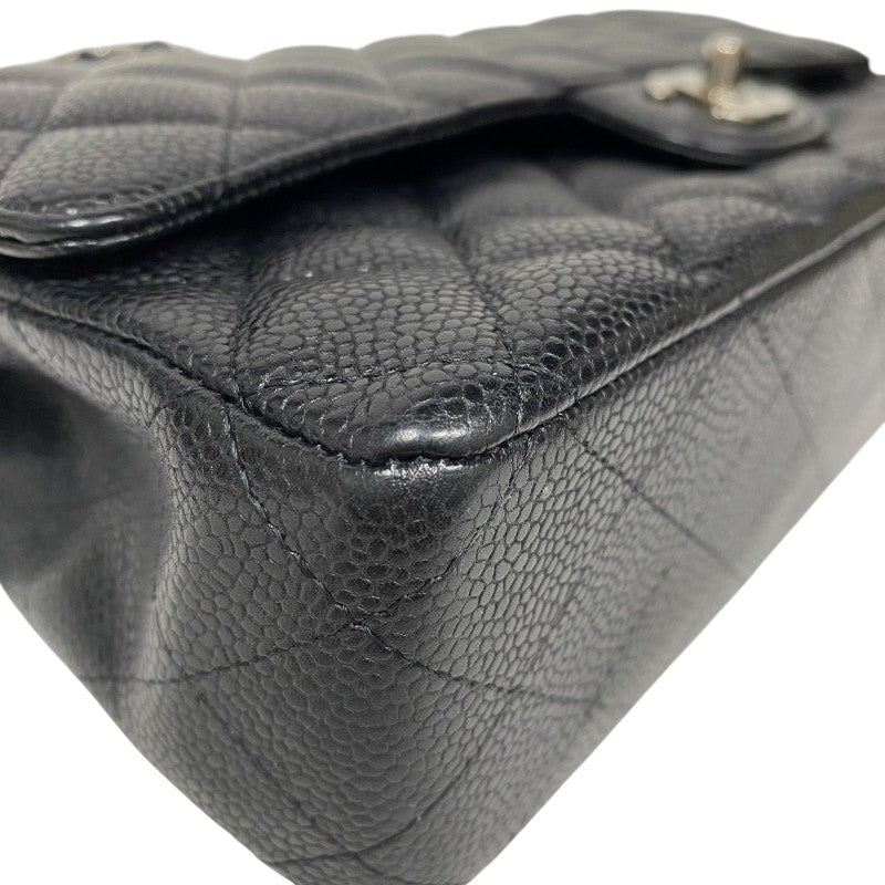 シャネル CHANEL マトラッセ25 A01112 ブラック シルバー金具 キャビアスキン レディース ショルダーバッグ