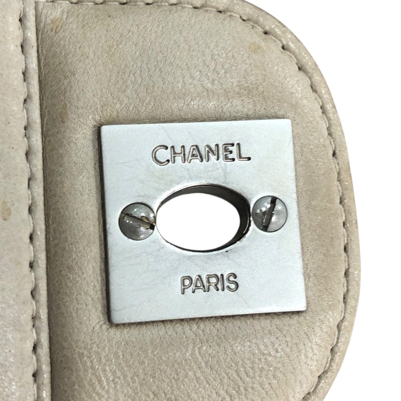 シャネル CHANEL ニュートラベルラインセミショルダーバッグ A15316 ベージュ/シルバー金具 ナイロンジャガード レディース ショルダーバッグ