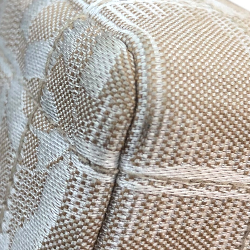 シャネル CHANEL ニュートラベルラインセミショルダーバッグ A15316 ベージュ/シルバー金具 ナイロンジャガード レディース ショルダーバッグ