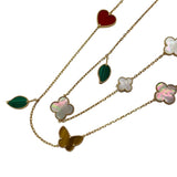 ヴァンクリーフ＆アーペル Van Cleef & Arpels ラッキー アルハンブラ ロングネックレス 12P ピンクゴールド Au750 ジュエリー