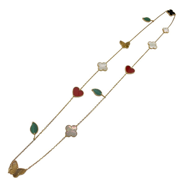 ヴァンクリーフ＆アーペル Van Cleef & Arpels ラッキー アルハンブラ ロングネックレス 12P ピンクゴールド Au750 ジュエリー