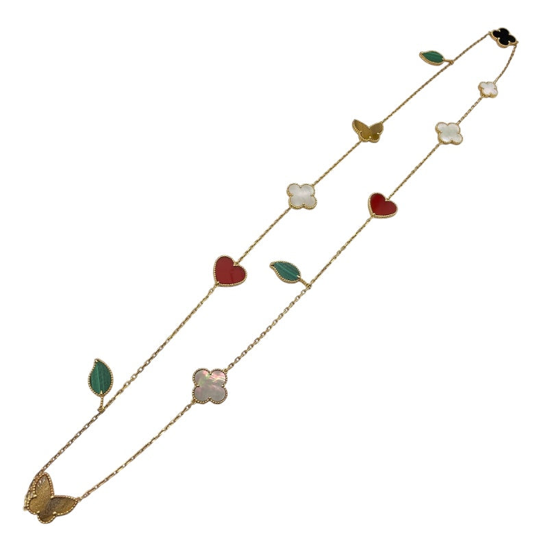 ヴァンクリーフ＆アーペル Van Cleef & Arpels ラッキー アルハンブラ ロングネックレス 12P ピンクゴールド Au750 ジュエリー