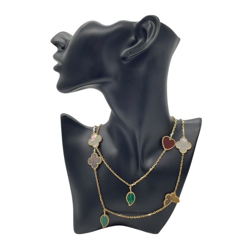 ヴァンクリーフ＆アーペル Van Cleef & Arpels ラッキー アルハンブラ ロングネックレス 12P ピンクゴールド Au750 ジュエリー