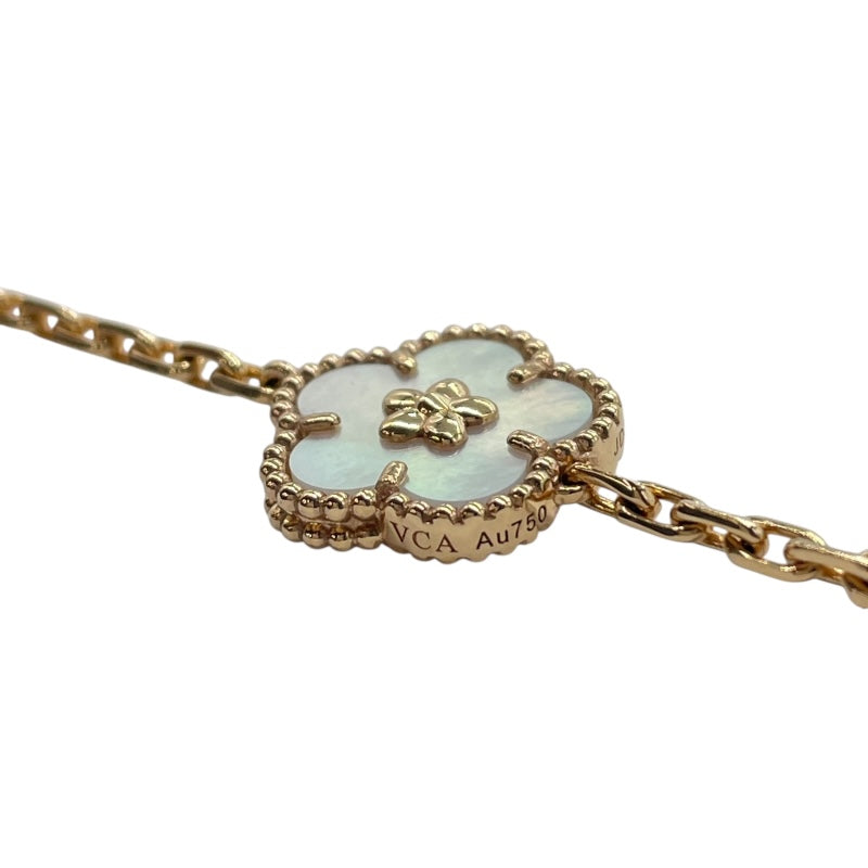 ヴァンクリーフ＆アーペル Van Cleef & Arpels ラッキー スプリング ロングネックレス ピンクゴールド Au750 オニキス（3石） ジュエリー