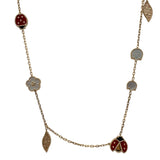 ヴァンクリーフ＆アーペル Van Cleef & Arpels ラッキー スプリング ロングネックレス ピンクゴールド Au750 オニキス（3石） ジュエリー