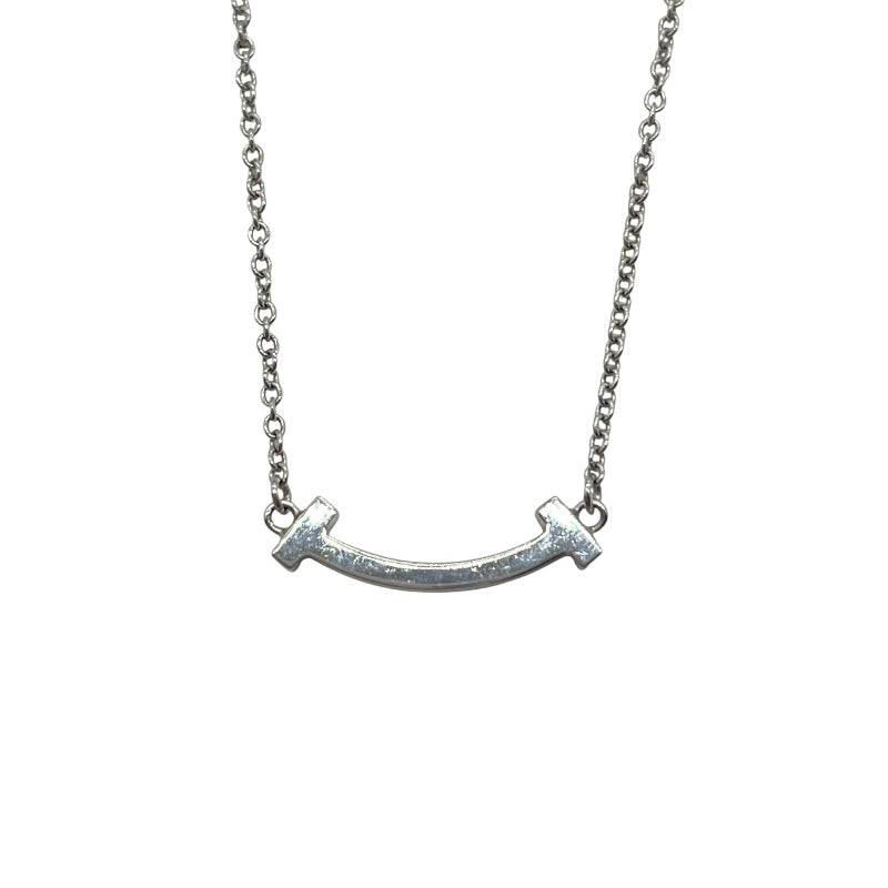 ティファニー TIFFANY＆CO Tスマイルピンクサファイアネックレスミニ ホワイトゴールド 750 ピンクサファイア ジュエリー