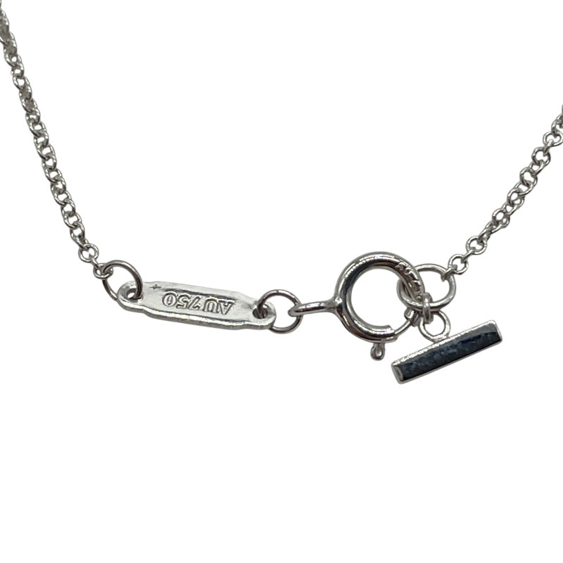 ティファニー TIFFANY＆CO Tスマイルネックレスラージ ホワイトゴールド Au750 ジュエリー