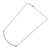 ティファニー TIFFANY＆CO Tスマイルネックレスラージ ホワイトゴールド Au750 ジュエリー