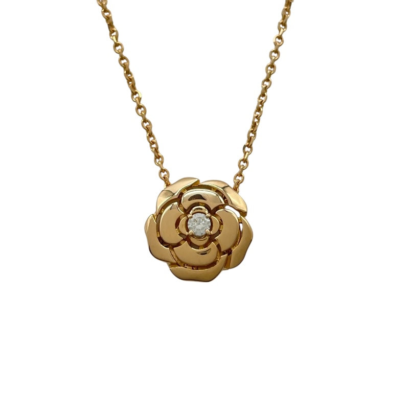 シャネル CHANEL カメリアダイヤネックレス ピンクゴールド Au750 ダイヤモンド ジュエリー