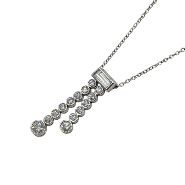 ティファニー TIFFANY＆CO ジャズWドロッフネックレス プラチナ Pt950 ダイヤモンド ジュエリー