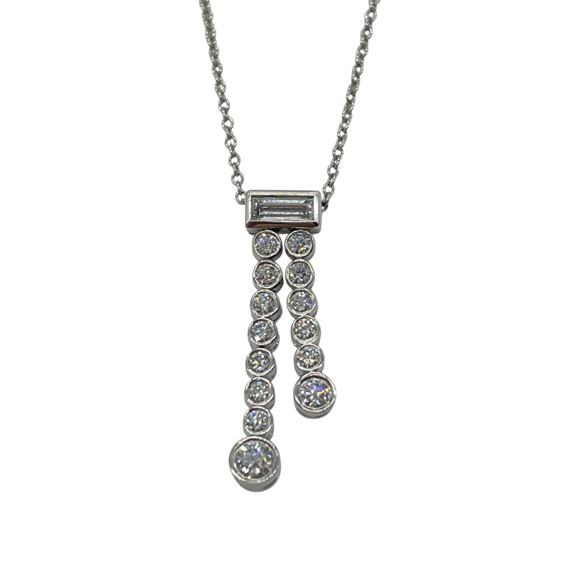 ティファニー TIFFANY＆CO ジャズWドロッフネックレス プラチナ Pt950 ダイヤモンド ジュエリー