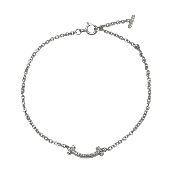 ティファニー TIFFANY＆CO Tスマイルダイヤブレスミニ ホワイトゴールド 750 ダイヤモンド ジュエリー