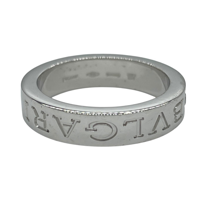 ブルガリ BVLGARI ダブルロゴリング ホワイトゴールド 750 ジュエリー