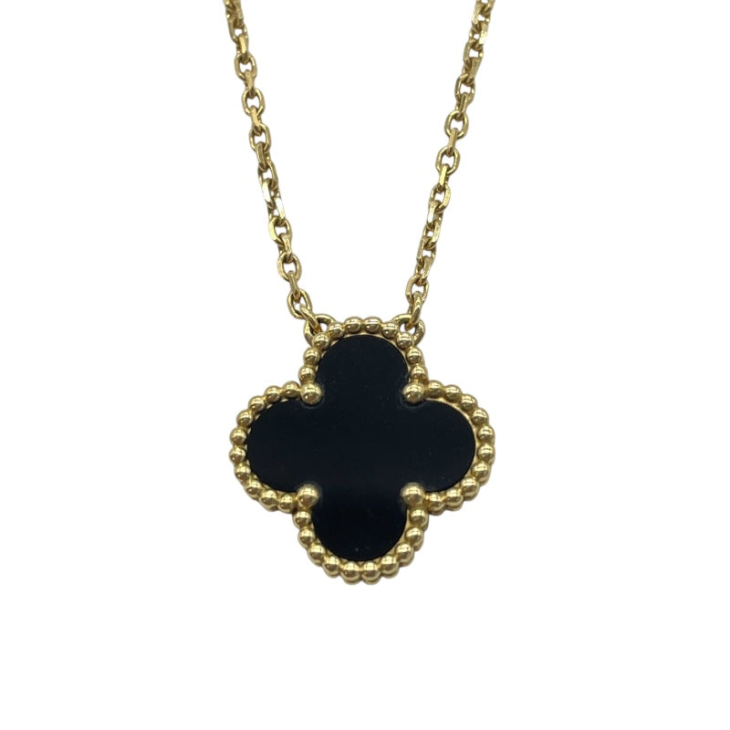 ヴァンクリーフ＆アーペル Van Cleef & Arpels ヴィンテージ アルハンブラ ネックレス ゴールド Au750 オニキス ジュエリー