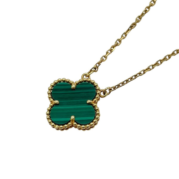 ヴァンクリーフ＆アーペル Van Cleef & Arpels ヴィンテージ アルハンブラ ネックレス ゴールド Au750 マラカイト ジュエリー