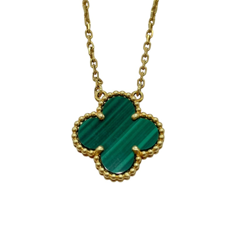 ヴァンクリーフ＆アーペル Van Cleef & Arpels ヴィンテージ アルハンブラ ネックレス ゴールド Au750 マラカイト ジュエリー