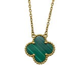 ヴァンクリーフ＆アーペル Van Cleef & Arpels ヴィンテージ アルハンブラ ネックレス ゴールド Au750 マラカイト ジュエリー