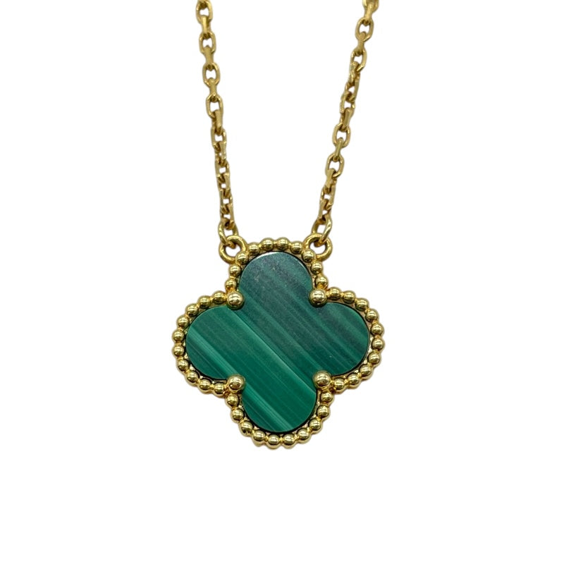 ヴァンクリーフ＆アーペル Van Cleef & Arpels ヴィンテージ アルハンブラ ネックレス ゴールド Au750 マラカイト ジュエリー