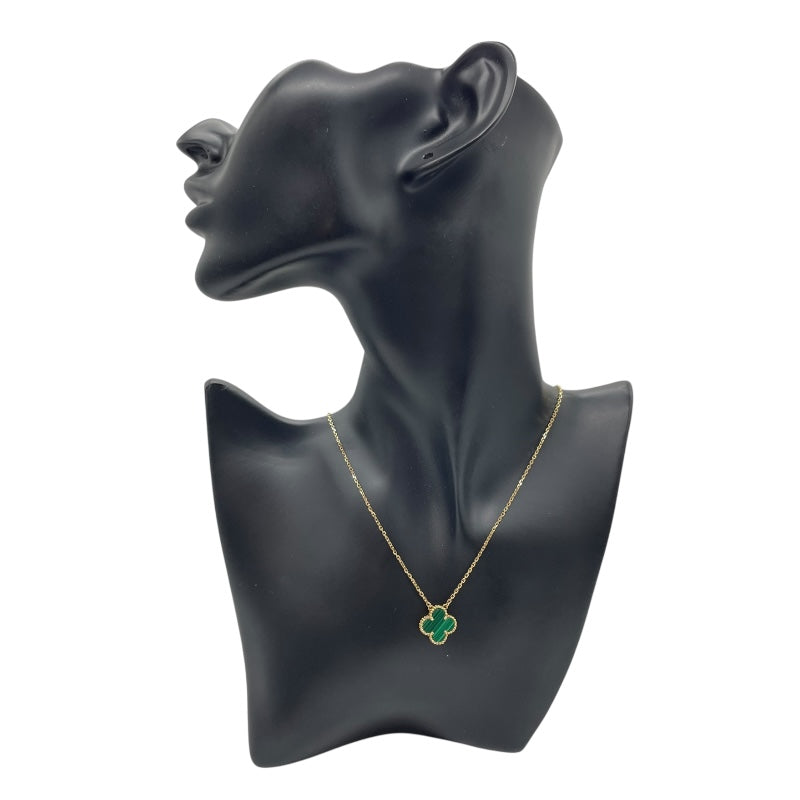 ヴァンクリーフ＆アーペル Van Cleef & Arpels ヴィンテージ アルハンブラ ネックレス ゴールド Au750 マラカイト ジュエリー