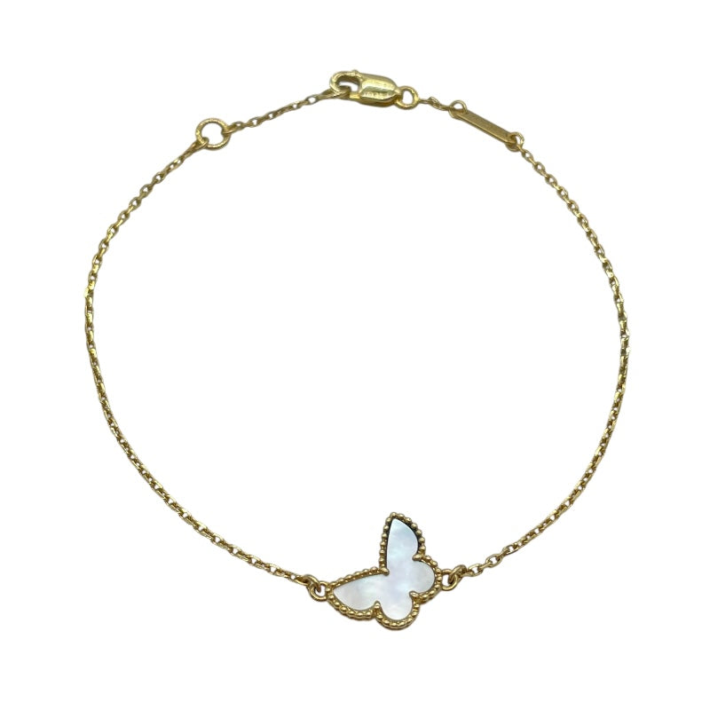 ヴァンクリーフ＆アーペル Van Cleef & Arpels スウィート アルハンブラ パピヨン ブレスレット ゴールド Au750 マザー オブ パール ジュエリー