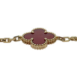 ヴァンクリーフ＆アーペル Van Cleef & Arpels ヴィンテージ アルハンブラ 5Pブレス ピンクゴールド Au750 カーネリアン ジュエリー
