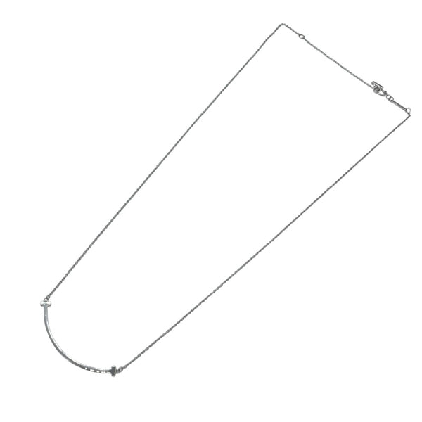 ティファニー TIFFANY＆CO Tスマイルネックレススモール ホワイトゴールド Au750 ジュエリー