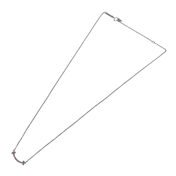 ティファニー TIFFANY＆CO Tスマイルネックレスミニ ホワイトゴールド Au750 ジュエリー