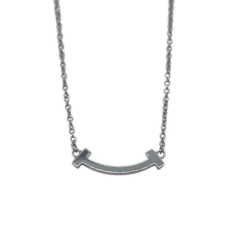 ティファニー TIFFANY＆CO Tスマイルネックレスミニ ホワイトゴールド