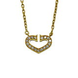 カルティエ Cartier Cハートダイヤネックレス ゴールド 750 ダイヤモンド ジュエリー