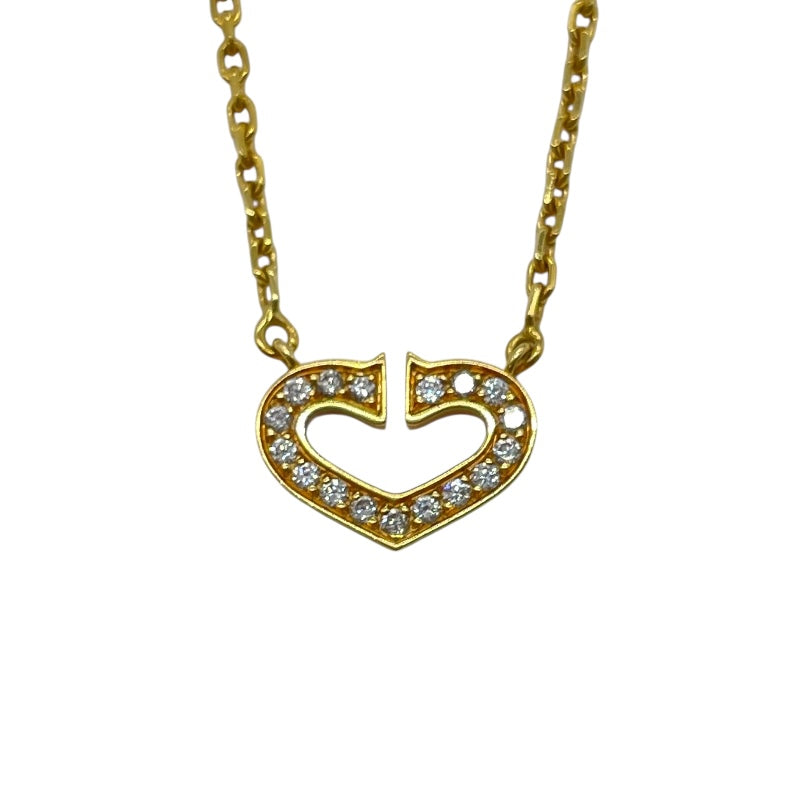 カルティエ Cartier Cハートダイヤネックレス ゴールド 750 ダイヤモンド ジュエリー