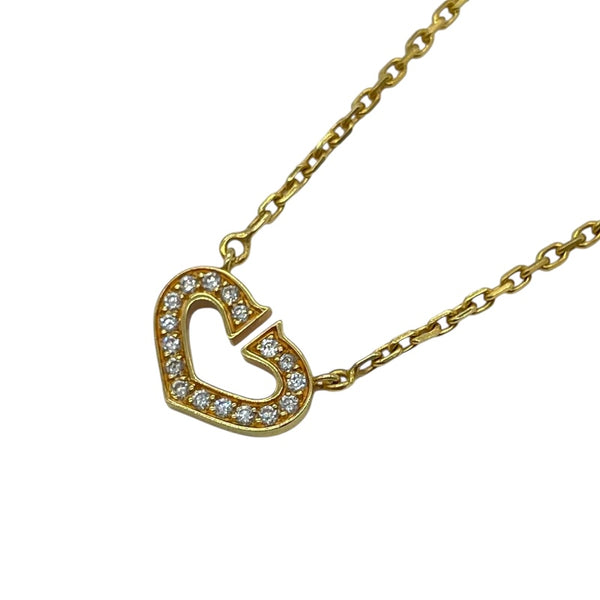カルティエ Cartier Cハートダイヤネックレス ゴールド 750 ダイヤモンド ジュエリー