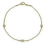 ティファニー TIFFANY＆CO バイザヤード3Pブレス イエローゴールド 750 ダイヤモンド ジュエリー