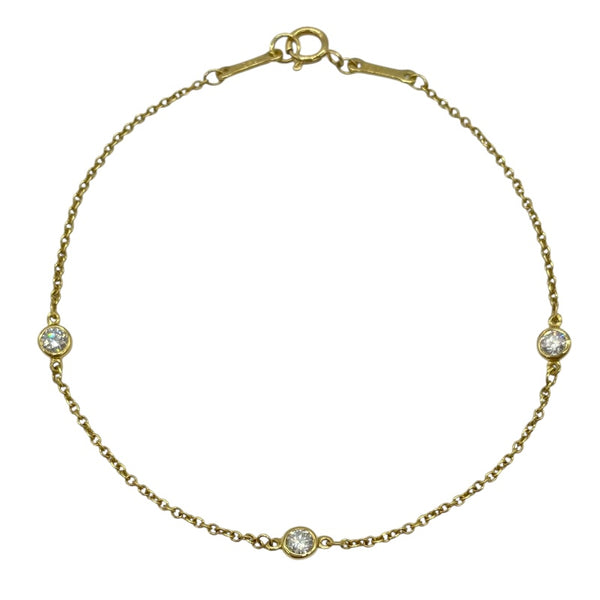 ティファニー TIFFANY＆CO バイザヤード3Pブレス イエローゴールド 750 ダイヤモンド ジュエリー