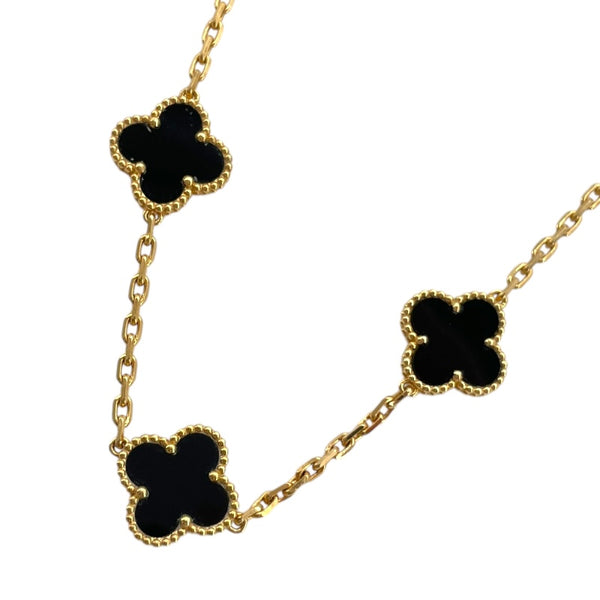 ヴァンクリーフ＆アーペル Van Cleef & Arpels ヴィンテージアルハンブラネックレス20PD ゴールド Au750/オニキス ジュエリー