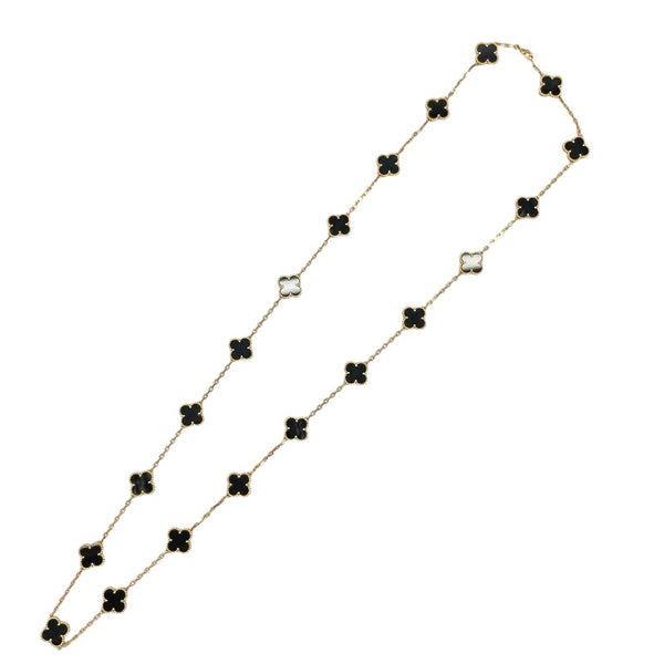 ヴァンクリーフ＆アーペル Van Cleef & Arpels ヴィンテージアルハンブラネックレス20PD ゴールド Au750/オニキス ジュエリー