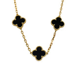 ヴァンクリーフ＆アーペル Van Cleef & Arpels ヴィンテージアルハンブラネックレス20PD ゴールド Au750/オニキス ジュエリー