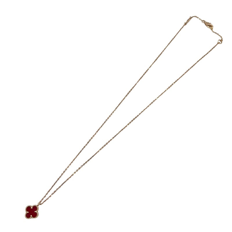 ヴァンクリーフ＆アーペル Van Cleef & Arpels スィートアルハンブラネックレス ローズゴールド Au750/カーネリアン ジュエリー
