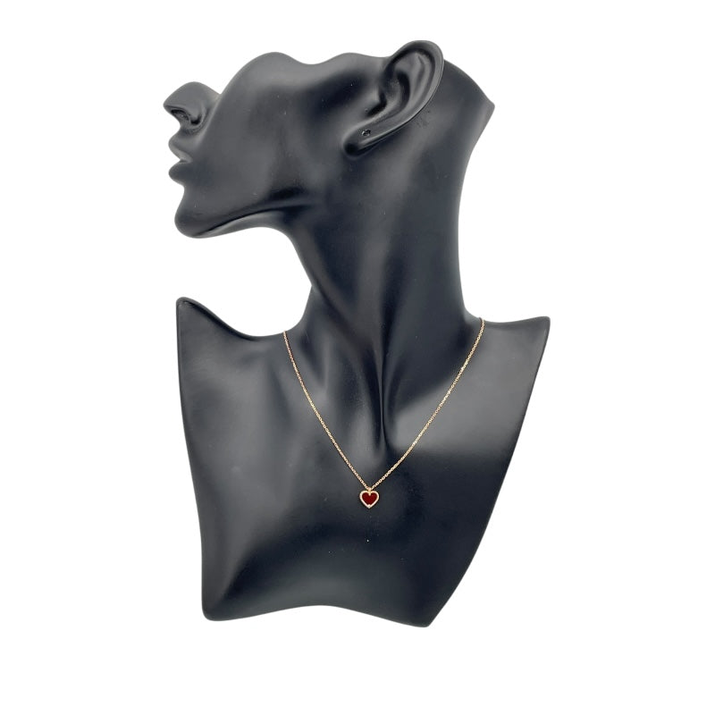 ヴァンクリーフ＆アーペル Van Cleef & Arpels スイートアルハンブラ ネックレス ピンクゴールド Au750 カーネリアン ジュエリー